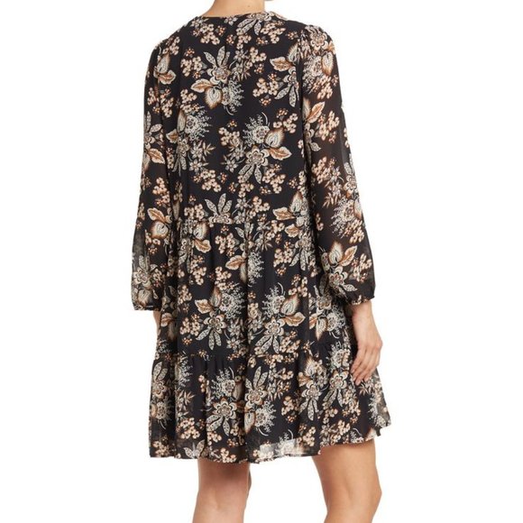 NWT MELLODAY V-Neck Long Sleeve Tunic Dress Size S - Picture 3 of 7